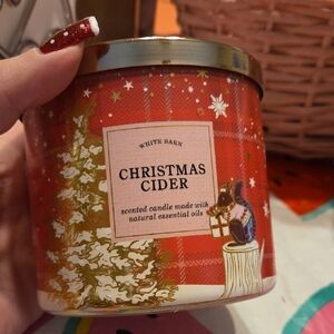 Nwt White Barn Festive Red Christmas Candle